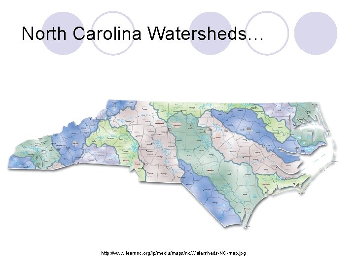 North Carolina Watersheds… http: //www. learnnc. org/lp/media/maps/nc/Watersheds-NC-map. jpg 