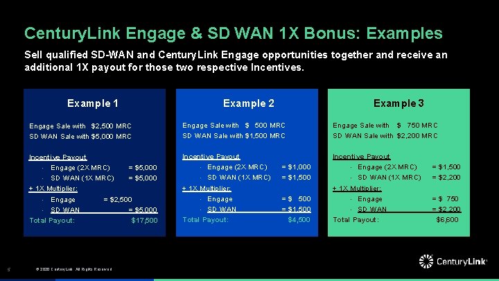 Century. Link Engage & SD WAN 1 X Bonus: Examples Sell qualified SD-WAN and Century. Link Engage & SD WAN 1 X Bonus: Examples Sell qualified SD-WAN and
