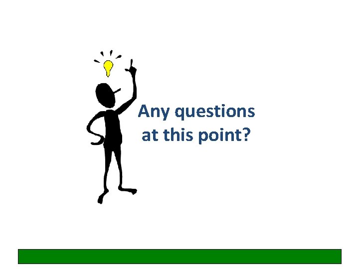 Any questions at this point? 