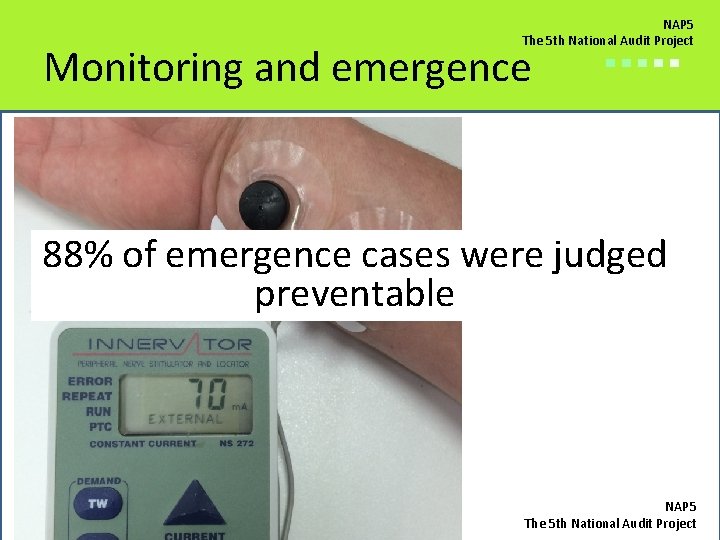 NAP 5 The 5 th National Audit Project Monitoring and emergence ■■■■■ 88% of