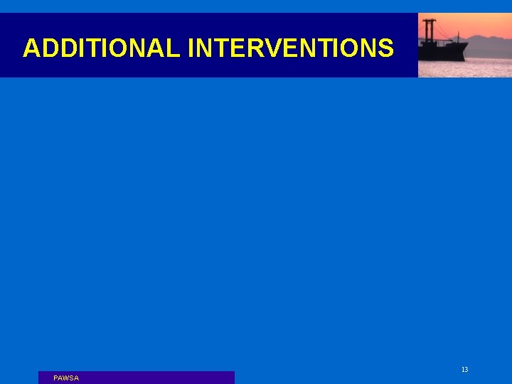 ADDITIONAL INTERVENTIONS PAWSA 13 