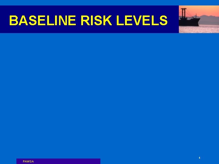 BASELINE RISK LEVELS PAWSA 4 