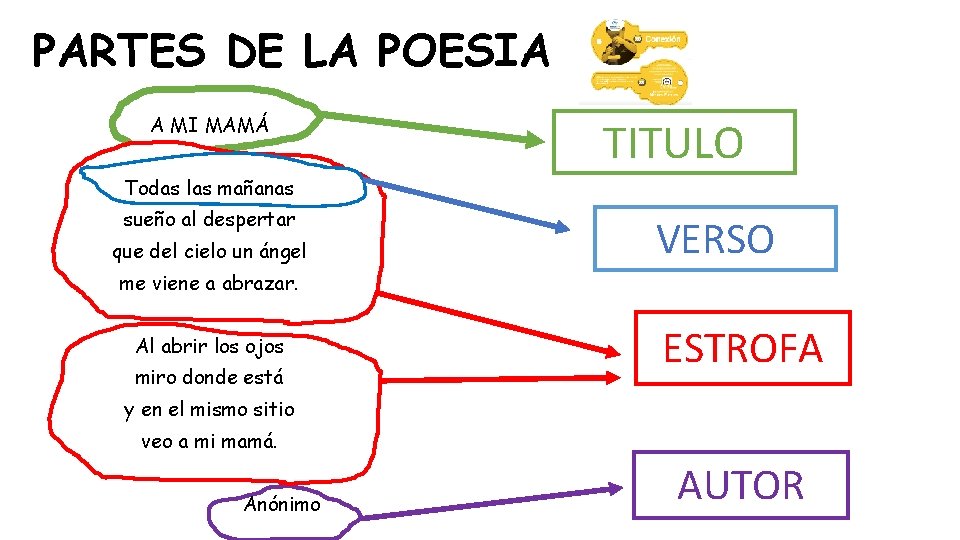 PARTES DE LA POESIA A MI MAMÁ TITULO Todas las mañanas sueño al despertar
