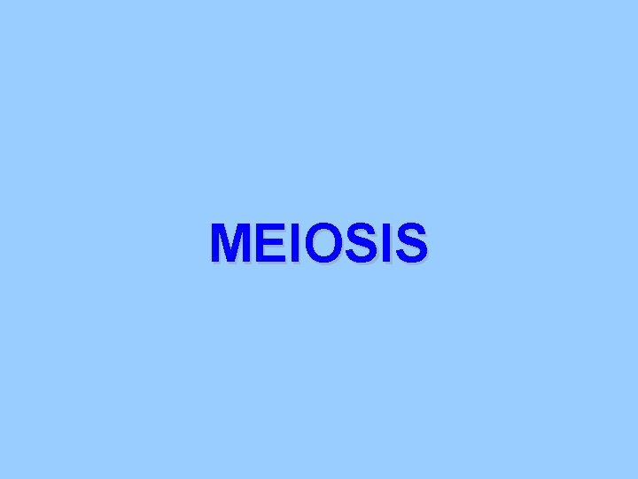 MEIOSIS 