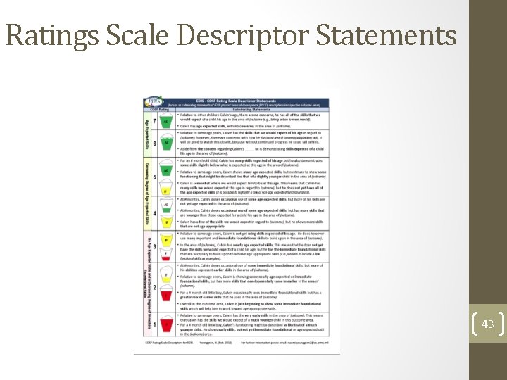 Ratings Scale Descriptor Statements 43 