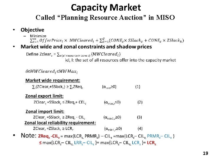 Capacity Market Called “Planning Resource Auction” in MISO 19 