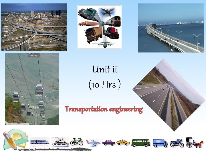 Unit ii (10 Hrs. ) Transportation engineering 