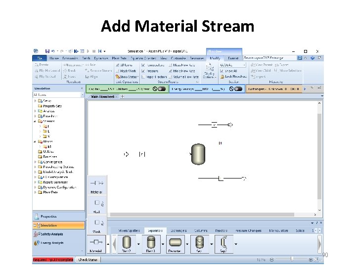 Add Material Stream 90 