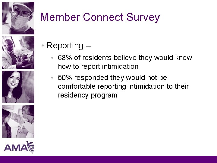 Member Connect Survey • Reporting – • 68% of residents believe they would know