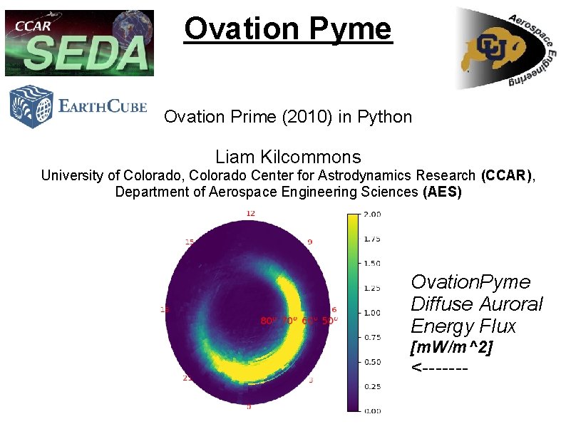 Ovation Pyme Ovation Prime (2010) in Python Liam Kilcommons University of Colorado, Colorado Center