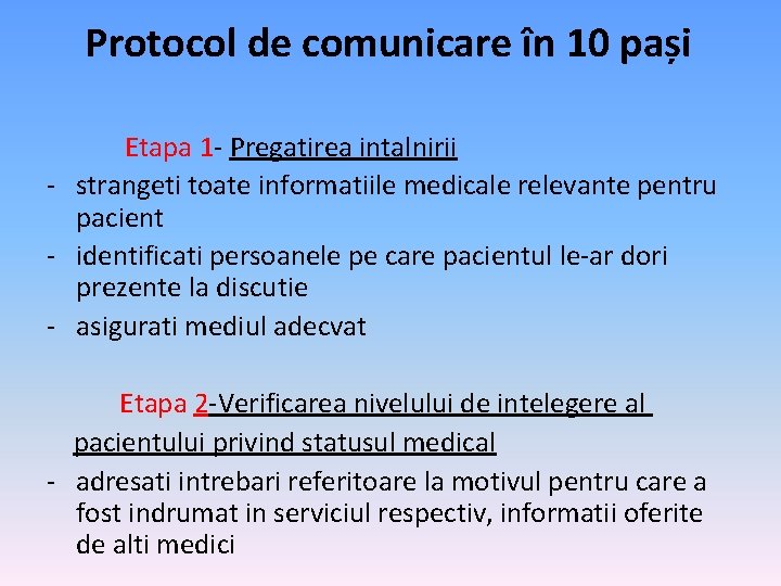 Protocol de comunicare în 10 pași Etapa 1 - Pregatirea intalnirii - strangeti toate