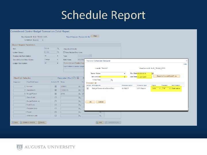 Schedule Report 