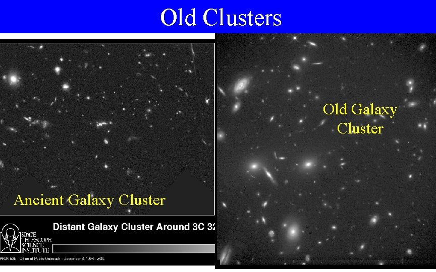 Old Clusters Old Galaxy Cluster Ancient Galaxy Cluster 