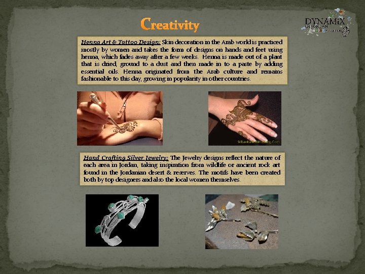 Creativity Henna Art & Tattoo Design: Skin decoration in the Arab world is practiced