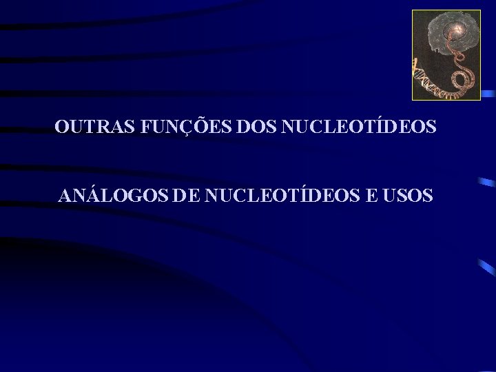 OUTRAS FUNÇÕES DOS NUCLEOTÍDEOS ANÁLOGOS DE NUCLEOTÍDEOS E USOS 