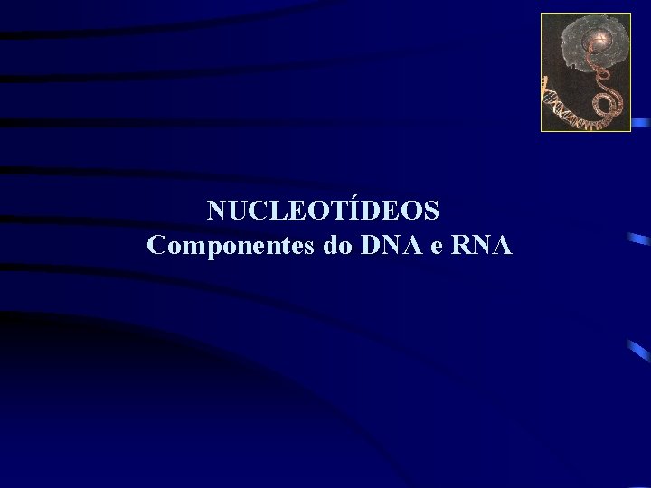 NUCLEOTÍDEOS Componentes do DNA e RNA 