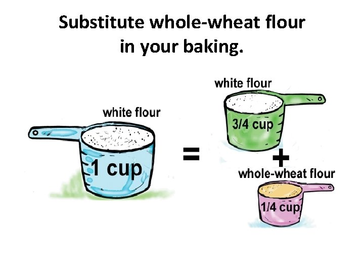 Substitute whole-wheat flour in your baking. 