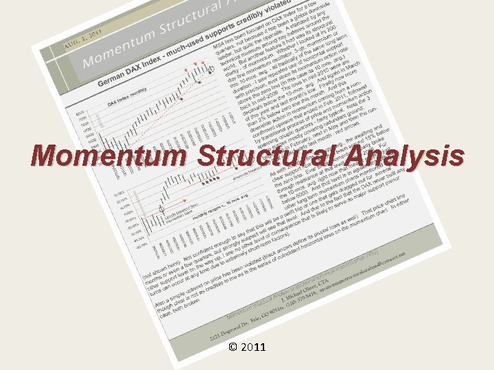 Momentum Structural Analysis © 2011 