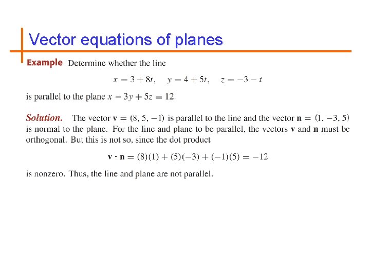 Vector equations of planes 