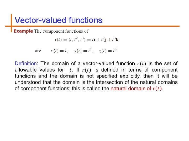 Vector-valued functions 