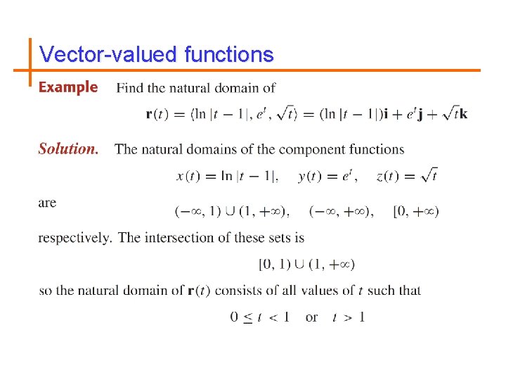 Vector-valued functions 