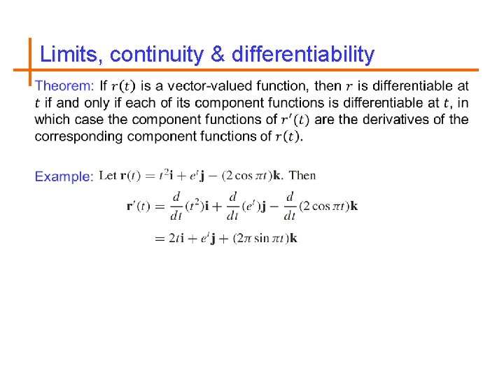 Limits, continuity & differentiability 