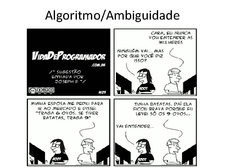 Algoritmo/Ambiguidade 