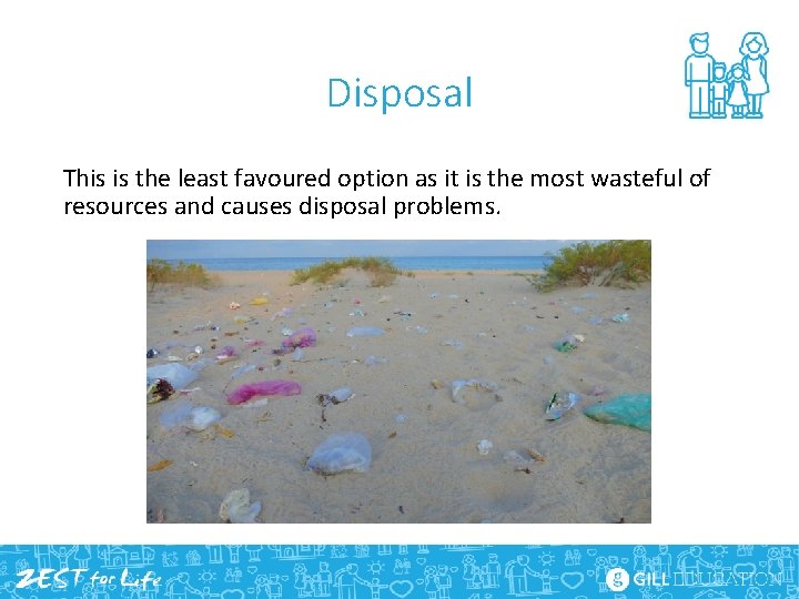 Disposal This is the least favoured option as it is the most wasteful of