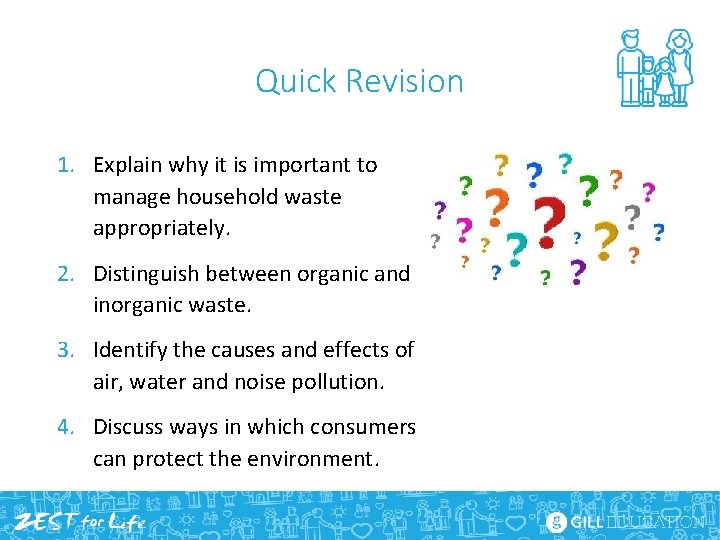 Quick Revision 1. Explain why it is important to manage household waste appropriately. 2.