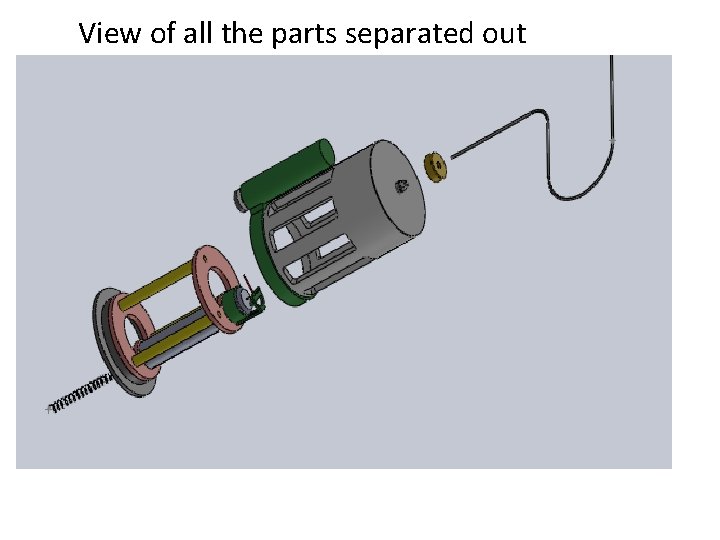 View of all the parts separated out 