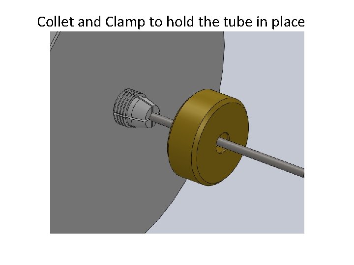 Collet and Clamp to hold the tube in place 