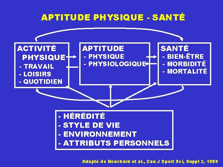 APTITUDE PHYSIQUE - SANTÉ ACTIVITÉ PHYSIQUE - TRAVAIL - LOISIRS - QUOTIDIEN - APTITUDE