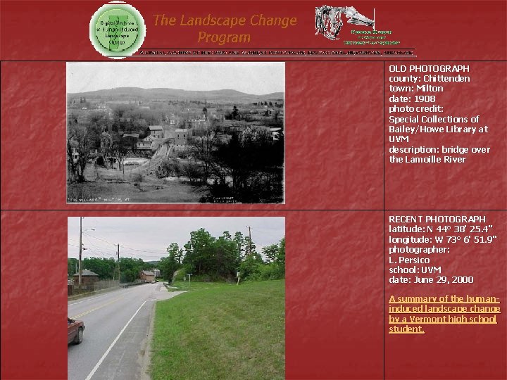 OLD PHOTOGRAPH county: Chittenden town: Milton date: 1908 photo credit: Special Collections of Bailey/Howe OLD PHOTOGRAPH county: Chittenden town: Milton date: 1908 photo credit: Special Collections of Bailey/Howe