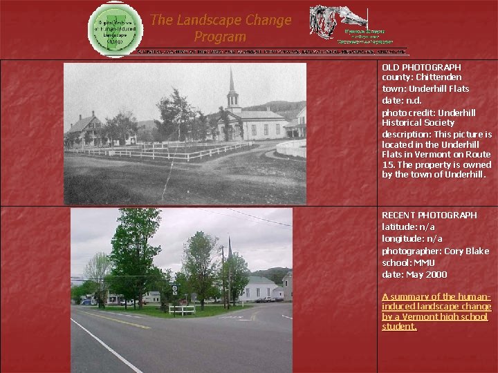 OLD PHOTOGRAPH county: Chittenden town: Underhill Flats date: n. d. photo credit: Underhill Historical OLD PHOTOGRAPH county: Chittenden town: Underhill Flats date: n. d. photo credit: Underhill Historical