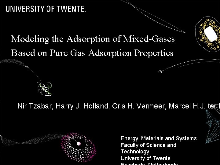 Modeling the Adsorption of Mixed-Gases Based on Pure Gas Adsorption Properties Nir Tzabar, Harry