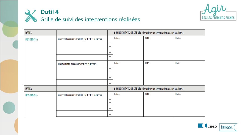 Outil 4 Grille de suivi des interventions réalisées 