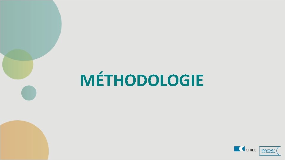 MÉTHODOLOGIE 