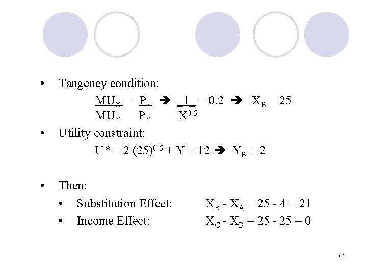  • • • Tangency condition: MUX = PX _1_ = 0. 2 XB