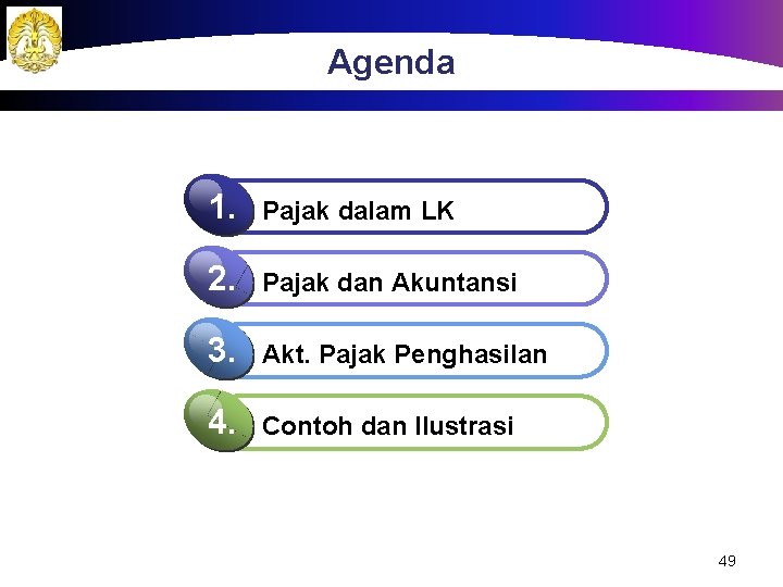 Agenda 1. Pajak dalam LK 2. Pajak dan Akuntansi 3. Akt. Pajak Penghasilan 4.