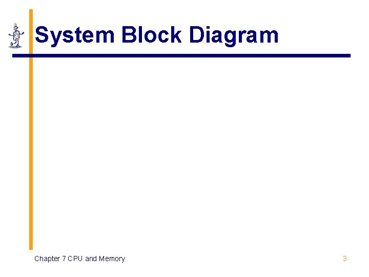 System Block Diagram Chapter 7 CPU and Memory 3 