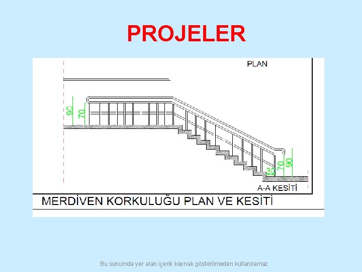 PROJELER Bu sunumda yer alan içerik kaynak gösterilmeden kullanılamaz 