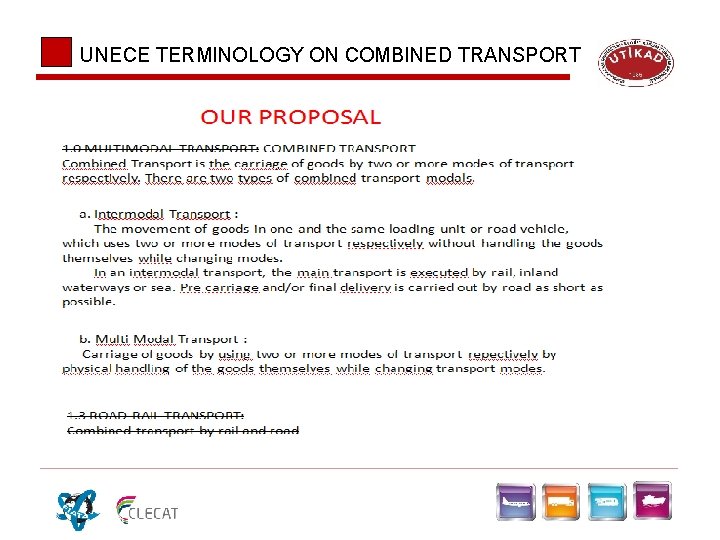 UNECE TERMINOLOGY ON COMBINED TRANSPORT UNECE TERMINOLOGY ON COMBINED TRANSPORT