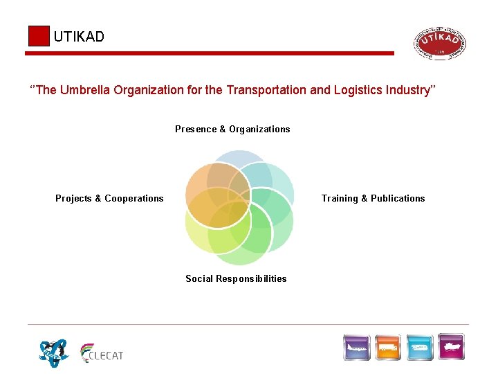UTIKAD ‘’The Umbrella Organization for the Transportation and Logistics Industry’’ Presence & Organizations Projects UTIKAD ‘’The Umbrella Organization for the Transportation and Logistics Industry’’ Presence & Organizations Projects