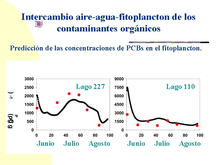 Intercambio aire-agua-fitoplancton de los contaminantes orgánicos Predicción de las concentraciones de PCBs en el