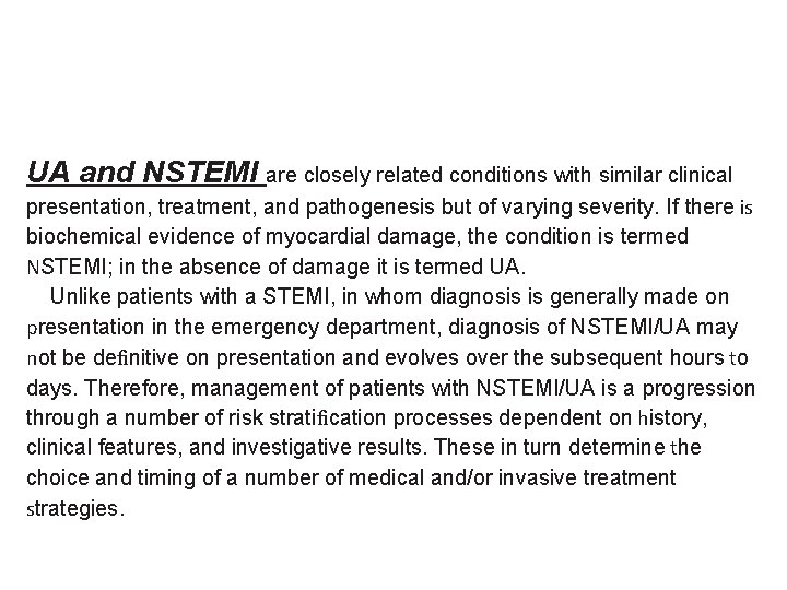 Acute coronary syndrome NonST elevation myocardial infarction ...