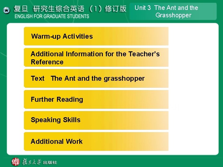 Unit 3 The Ant and the Grasshopper Warm-up Activities Additional lnformation for the Teacher’s Unit 3 The Ant and the Grasshopper Warm-up Activities Additional lnformation for the Teacher’s