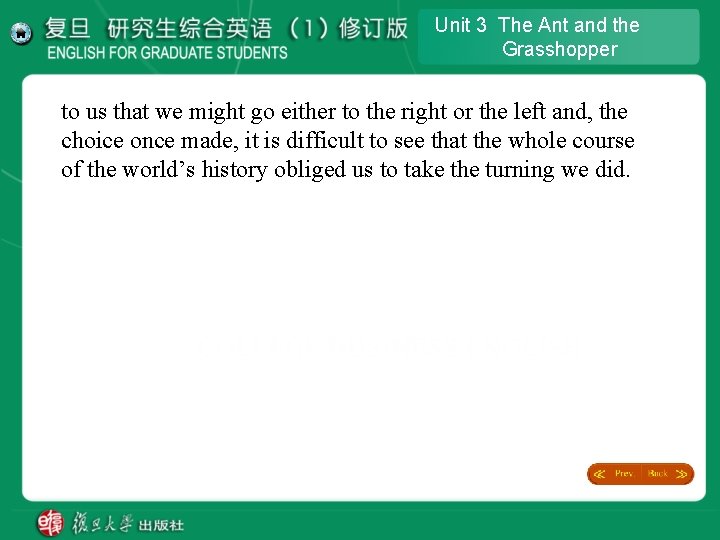 Unit 3 The Ant and the Grasshopper to us that we might go either Unit 3 The Ant and the Grasshopper to us that we might go either