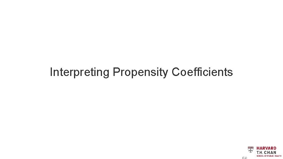 Interpreting Propensity Coefficients 