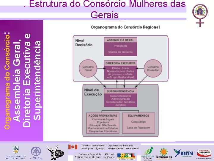 Assembleia Geral, Diretoria Executiva e Superintendência Organograma do Consórcio: . Estrutura do Consórcio Mulheres