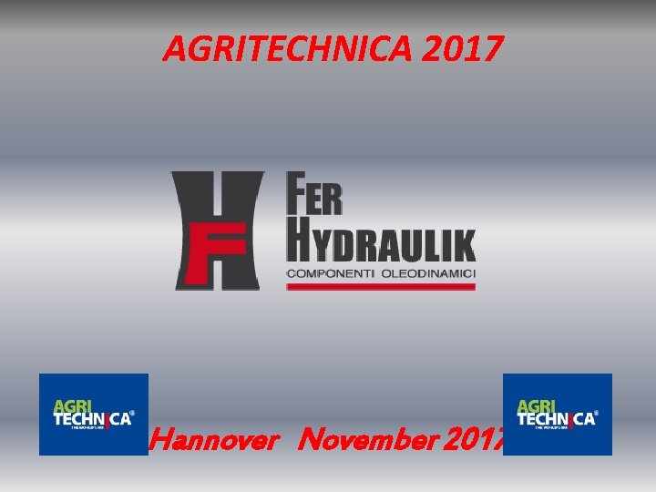 AGRITECHNICA 2017 Hannover November 2017 